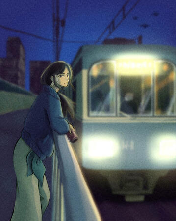 An aimless night of a stranger with birch bark skin