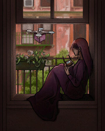A shut-in witch's delivery service